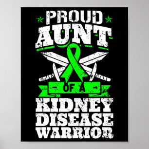 Affiche Tante D'Un Guerrier De Maladie Du Rein Renal Ckd