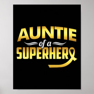 Affiche Tante D'Un Superhéros Sensibilisation Au Cancer Ch
