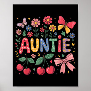 Affiche Tante Femme Coquette Arc Rose Printemps Été