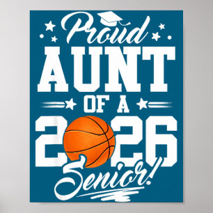 Affiche Tante fière 2026 Illustration basket-ball senior
