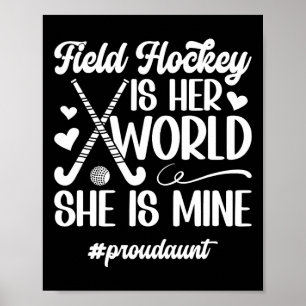 Affiche Tante fière de hockey sur gazon Tante d'un plaque