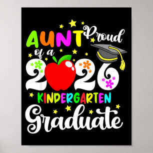 Affiche Tante fière de mères diplômées de maternelle 2026P