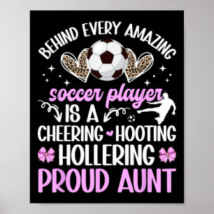 Affiche Tante fière d'un joueur de football Tante de foot