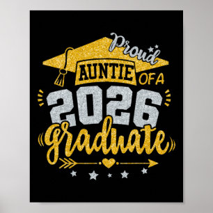 Affiche Tante fière d'une diplômée de 2026 Diplômée Tante