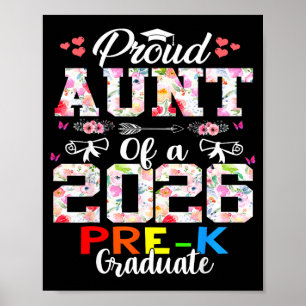 Affiche Tante fière d'une diplômée de pré-maternelle 2026