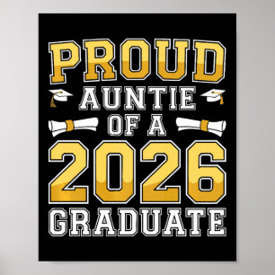 Affiche Tante fière d'une femme diplômée de 2026 Chemise C