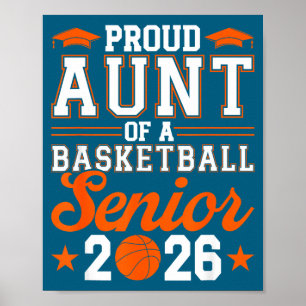 Affiche Tante fière Illustration Basket-ball Senior 2026