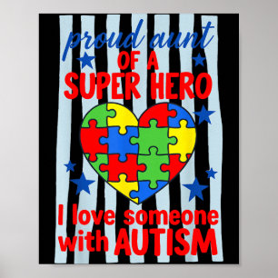 Affiche Tante fière Super-héros Puzzle de sensibilisation 