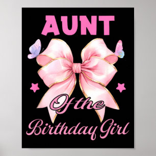 Affiche Tante fille d'anniversaire correspondant coquette 