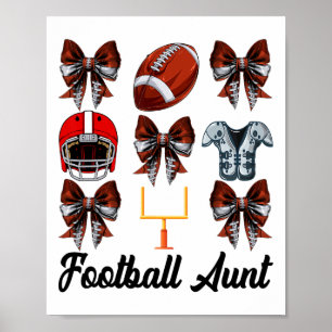 Affiche Tante mignonne rétro Pied de bow Tante Maman Fête 