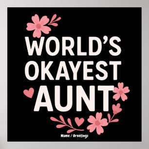 Affiche Tante Moyennement Exceptionnelle Cadeau Drôle pour