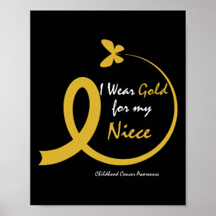 Affiche Tante Oncle Porte Or Pour Mon Nièce Cancer De L'En