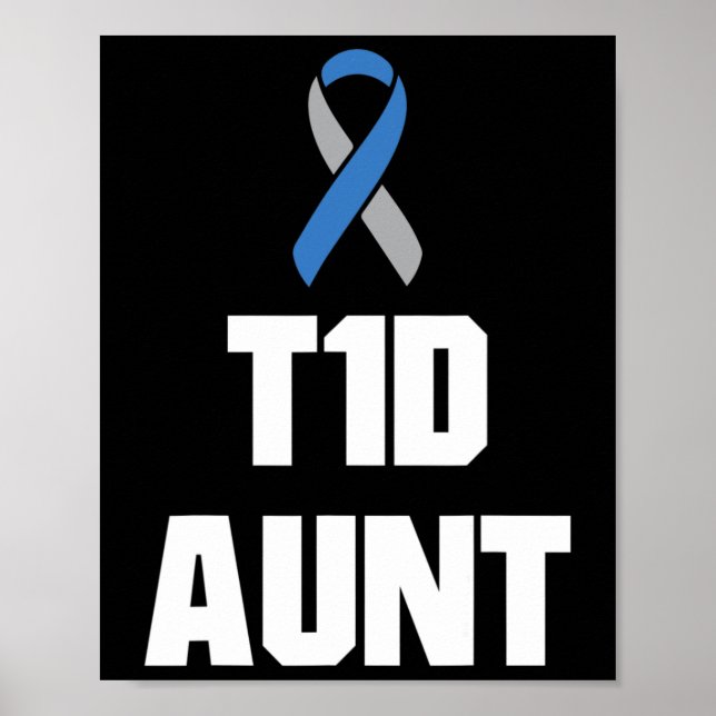 Affiche Tante T1d - Type 1 Sensibilisation au diabète (Devant)