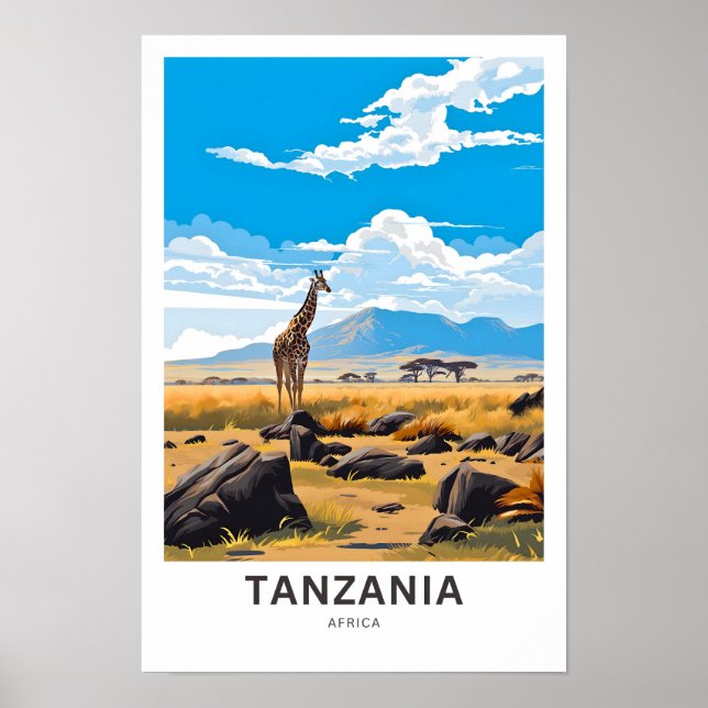 Affiche Tanzanie - Afrique - Imprimer (Devant)