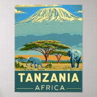 Tanzanie Afrique Vintage Lieu de voyage célèbre