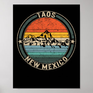 Affiche Taos Nouveau-Mexique Ski Taos Ski Valley Snowboard