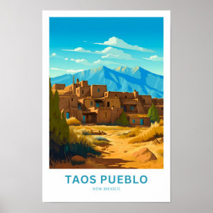 Affiche Taos Pueblo Nouveau-Mexique