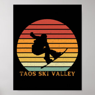 Affiche Taos Ski Valley Nouveau-Mexique Snowboard