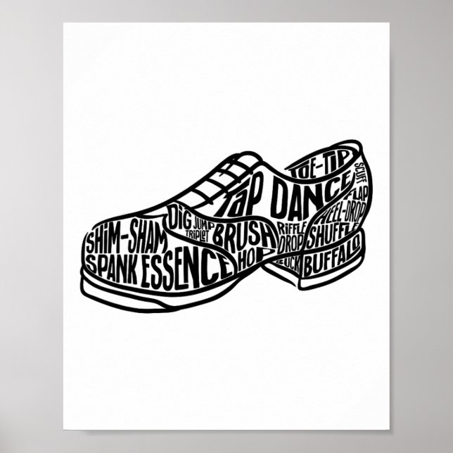 Affiche Tap Dance Enseignant Tap Dancer Tap Dancing Steps (Devant)