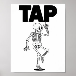 Affiche Tap Dance Lover Skeleton Danser Professeur Danser