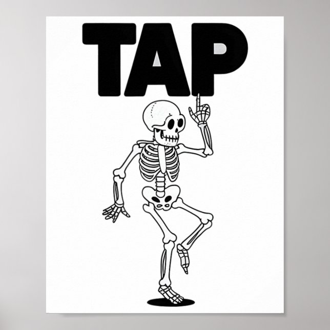 Affiche Tap Dance Lover Skeleton Danser Professeur Danser (Devant)