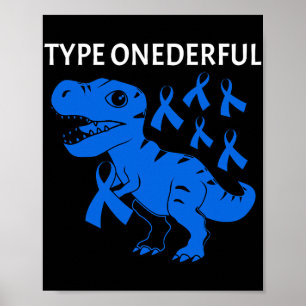 Affiche Taper un T-rex Onederful Sensibilisation au diabèt