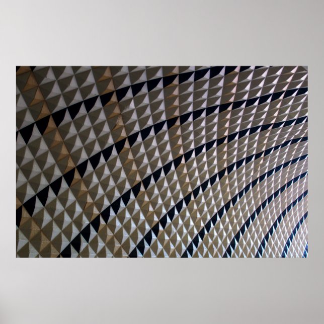 Affiche Tapis blanc, noir et marron (Devant)