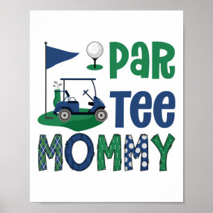 Affiche Tapis de fête d'anniversaire pour maman golfeuse P