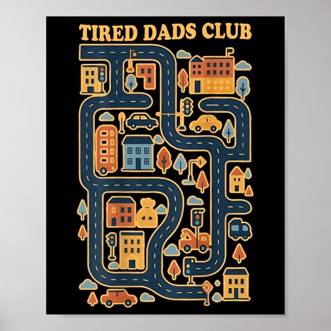 Affiche Tapis de jeu cool Piste de course de voiture à l'a (Devant)