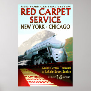 Affiche Tapis Rouge Central New York du 20e siècle Nouveau