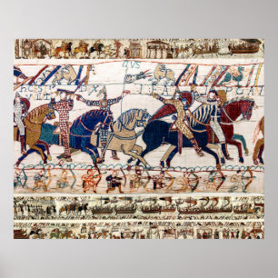 Affiche TAPISserie DE BAYEUX 1066 CHEVALIERS ET ARCHERS NO