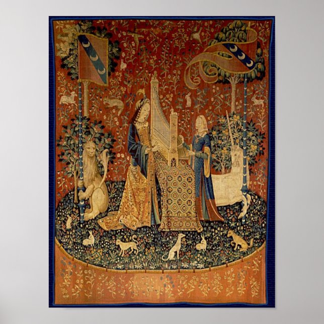 Affiche Tapisserie de La Dame à la licorne (Devant)