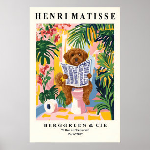 Affiche Tapisserie de toilette Lagotto Romagnolo Brun Art 