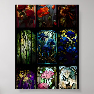 Affiche Tapisserie florale