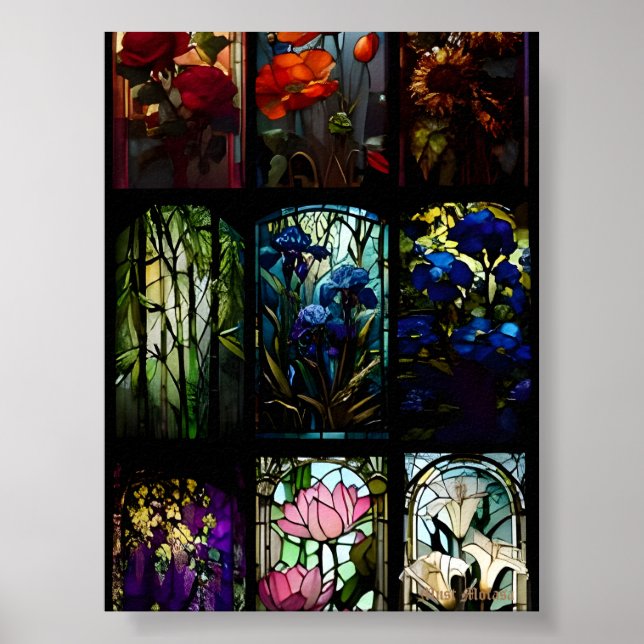 Affiche Tapisserie florale (Devant)