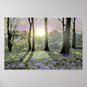 Affiche Tapisserie murale à dessus en bois