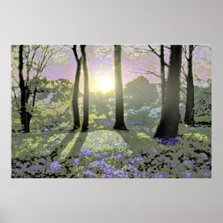 Affiche Tapisserie murale à dessus en bois