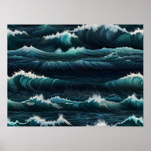 Affiche Tapisserie Ocean Waves