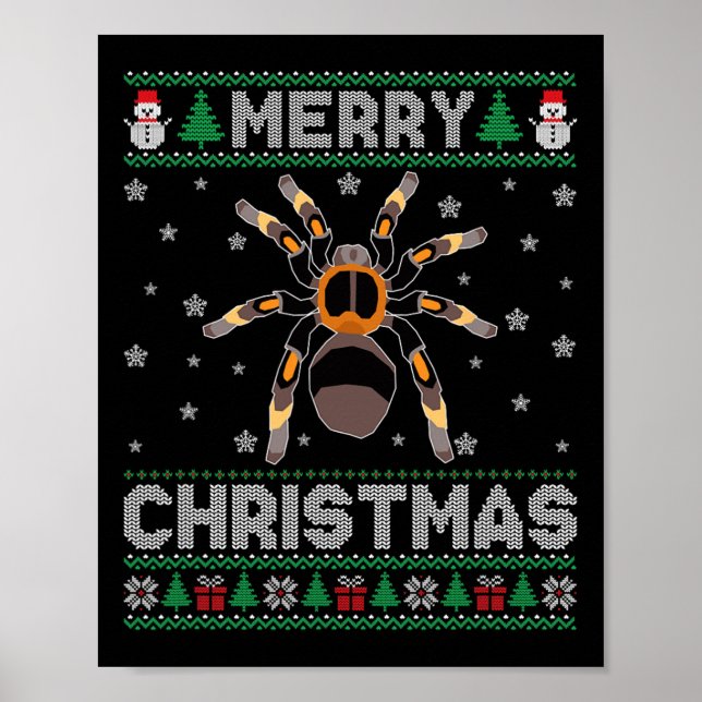 Affiche Tarantula Animal Hommes Femmes Enfants Vilain Noël (Devant)