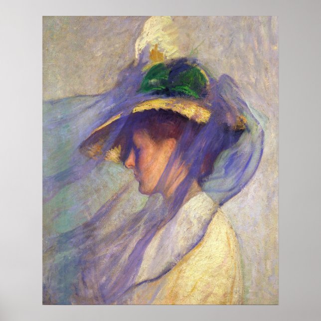 Affiche Tarbell Blue Veil Impressionnisme Amérique CC0918  (Devant)