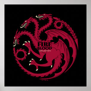 Affiche Targaryen Sigil - Feu et Sang