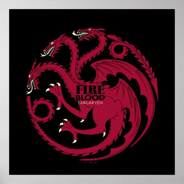 Affiche Targaryen Sigil - Feu et Sang (Devant)