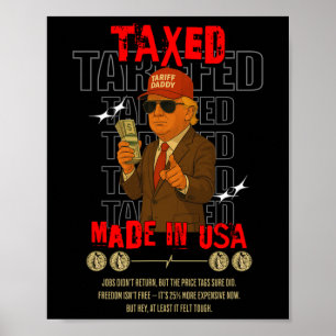 Affiche Tarif Daddy Funny Trump Design - Mème politique A