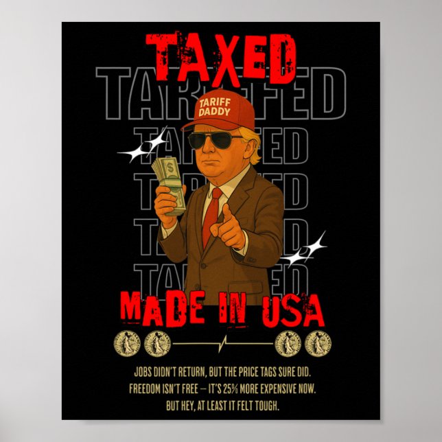 Affiche Tarif Daddy Funny Trump Design - Mème politique A (Devant)
