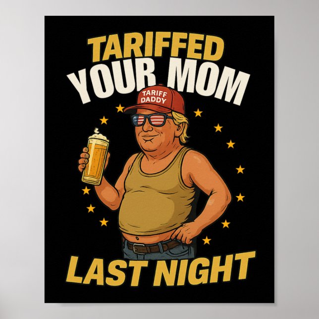 Affiche Tarif Daddy Mème politique - Drôle Trump Style Ta (Devant)