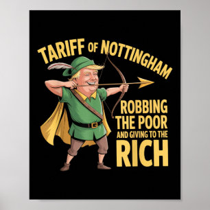 Affiche Tarif de Nottingham - Tarif anti-Trump drôle