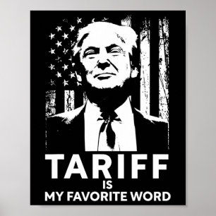 Affiche Tarif Est Mon Mot Favori Trump Drôle De Dicton