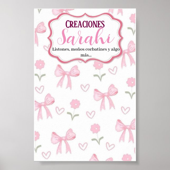 Affiche Tarjeta para moños (Devant)