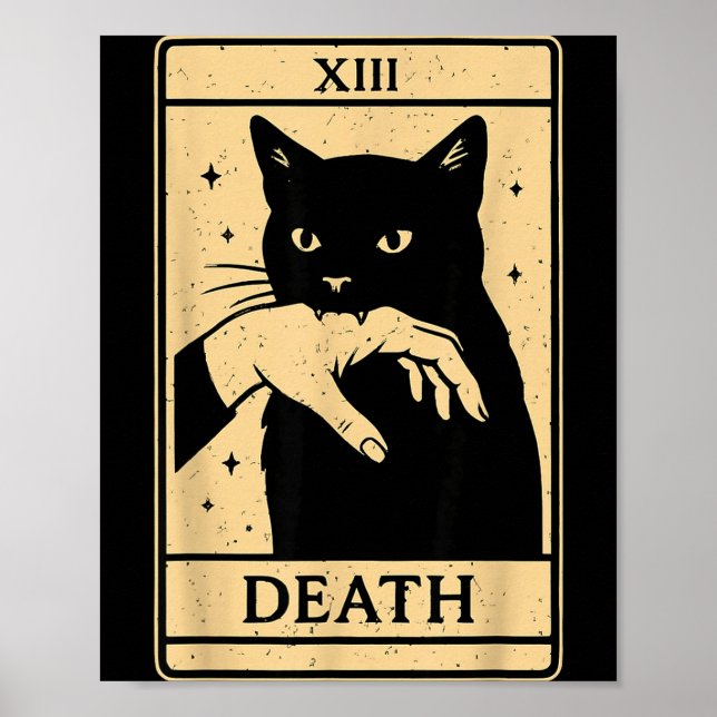 Affiche Tarot Card Black Cat Occult Witchy Black Cat Tarot (Devant)