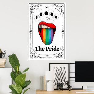 Affiche Tarot de Fierté LGBTQ Gay Trans Queer Arc-en-ciel